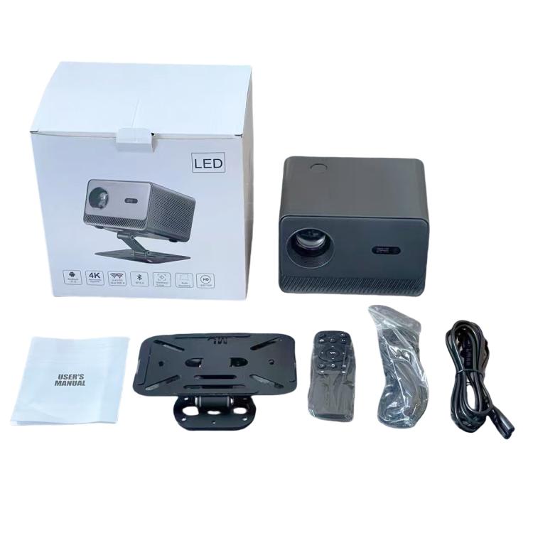 M10 Plus 1280 x 720P 200ANSI Amlogic H713 CPU Android 11 Smart Projector with Bracket, AU Plug(Metal Grey)