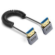 0.7m Coiled Coaxial 8K 48Gbps HDMI 2.1 Cable, Port:Down to Down Elbow - Cable by PMC TechLife | Online Shopping South Africa | PMC TechLife | Buy Now Pay Later Mobicred