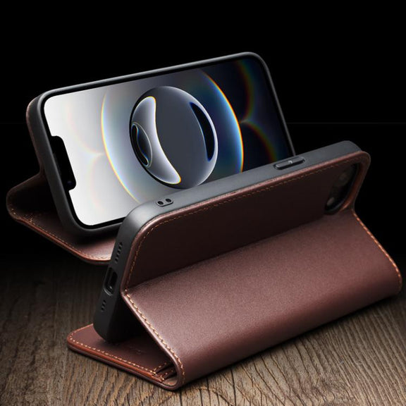 For iPhone 16e QIALINO Classic Gen2 Genuine Leather Phone Case(Black)