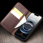 For iPhone 16e QIALINO Classic Gen2 Genuine Leather Phone Case(Black)