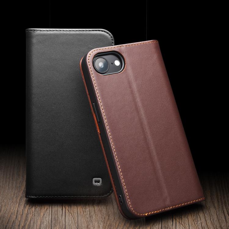 For iPhone 16e QIALINO Classic Gen2 Genuine Leather Phone Case(Brown)