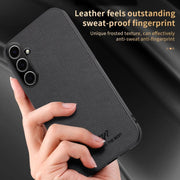 For Samsung Galaxy S25+ 5G HUIYI Leather Magnetic Phone Case(Blue)