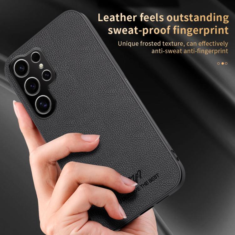 For Samsung Galaxy S25 Ultra 5G HUIYI Leather Magnetic Phone Case(Blue)