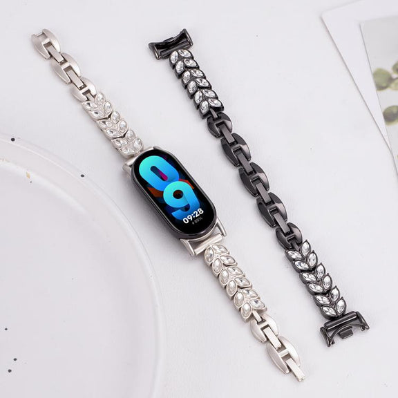 For Xiaomi Smart Band 9 / 8 Wheat Ear Diamond Bracelet Metal Watch Band(Gold)