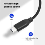 TY015 Type-C Male to XLR Male Stereo Output Audio Cable, Length:3m(Black Blue)