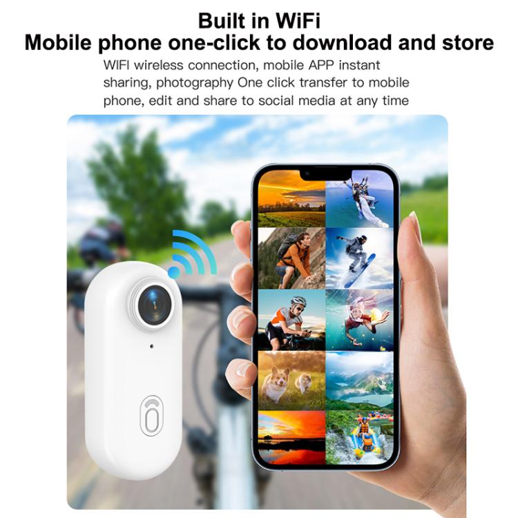 H88 1080P Thumb Sports Camera Mini WiFi Camera, Specification:Simple Version(Black)