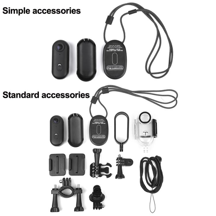 H88 1080P Thumb Sports Camera Mini WiFi Camera, Specification:Simple Version(Black)