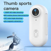 H88 1080P Thumb Sports Camera Mini WiFi Camera, Specification:Simple Version(Black)