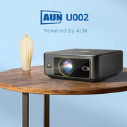 AUN U002 1920x1080P 970ANSI Android 12 Home Theater Smart Projector, EU Plug(Dark Grey)