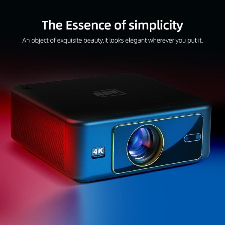AUN U002 1920x1080P 970ANSI Android 12 Home Theater Smart Projector, US Plug(Dark Grey)