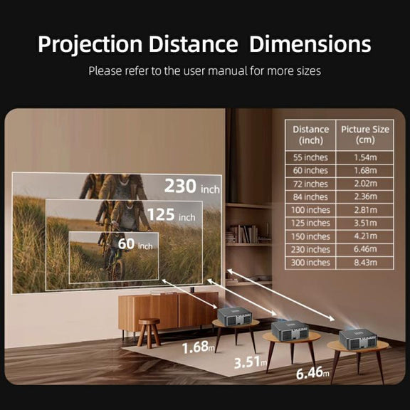 AUN U002 1920x1080P 970ANSI Android 12 Home Theater Smart Projector, US Plug(Dark Grey)