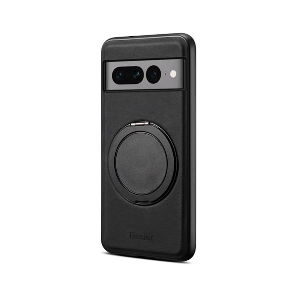 For Google Pixel 7 Pro Denior A14 Skin Feel Rotating Holder MagSafe Phone Case(Black)