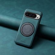 For Google Pixel 9 Pro XL Denior A14 Skin Feel Rotating Holder MagSafe Phone Case(Blue)