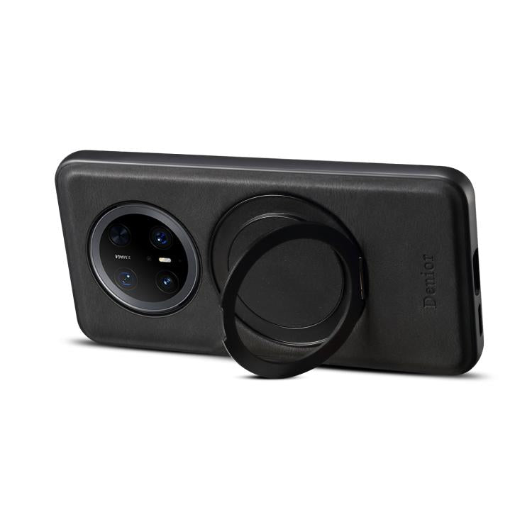 For Huawei Mate 70 Pro / 70 Pro+ Denior A14 Skin Feel Rotating Holder MagSafe Phone Case(Black)
