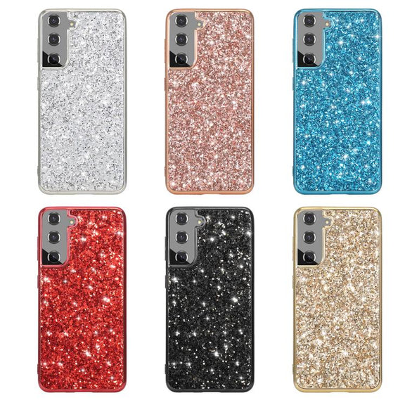 For Samsung Galaxy S25 5G Glitter Powder Shockproof TPU Phone Case(Blue)