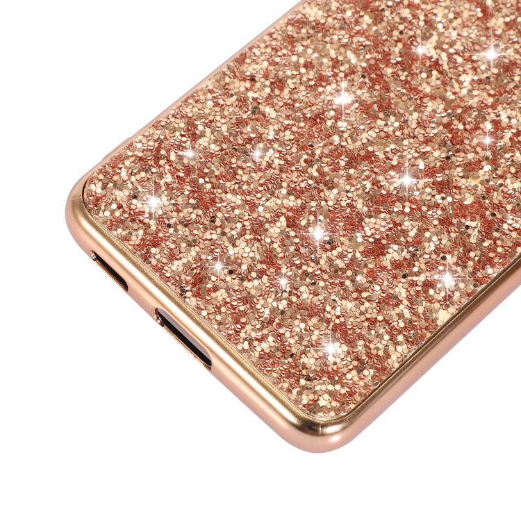 For Samsung Galaxy S25 5G Glitter Powder Shockproof TPU Phone Case(Black)