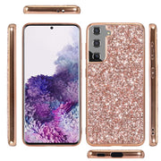 For Samsung Galaxy S25+ 5G Glitter Powder Shockproof TPU Phone Case(Blue)