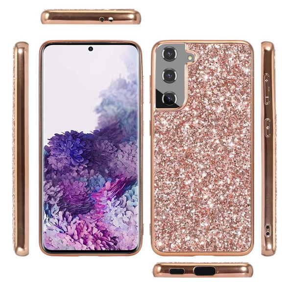 For Samsung Galaxy S25+ 5G Glitter Powder Shockproof TPU Phone Case(Gold)