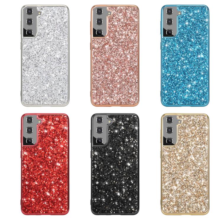 For Samsung Galaxy S25+ 5G Glitter Powder Shockproof TPU Phone Case(Red)