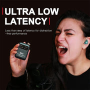 M6S Stereo Wireless In-Ear Monitor System 2.4G Transmitter & Receiver(Black)