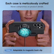 For Samsung Galaxy S25 Ultra 5G All-inclusive Lens Frameless Graphene Cooling Phone Case(Orange)