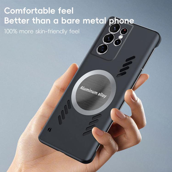 For Samsung Galaxy S25 Ultra 5G All-inclusive Lens Frameless Graphene Cooling Phone Case(Black)