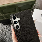 For Samsung Galaxy S25+ 5G CD Magsafe Magnetic Litchi Texture Phone Case(Purple)