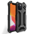 For iPhone 12 / 12 Pro R-JUST Shockproof Armor Metal Protective Case(Black) - free shipping - PMC TechLife - Order now!