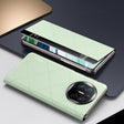 For Huawei Mate X5 Plain Leather Embossed MagSafe Magnetic Phone Leather Case(Green) - Huawei Cases by PMC TechLife | Online Shopping South Africa | PMC TechLife | Buy Now Pay Later Mobicred