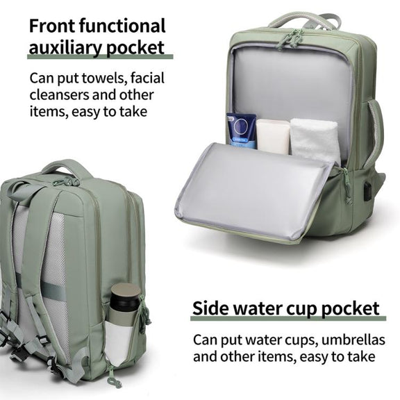 P960 Large Capacity Water Resistant Fashionable Backpack(Green)