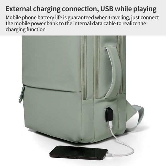 P960 Large Capacity Water Resistant Fashionable Backpack(Dark Grey)