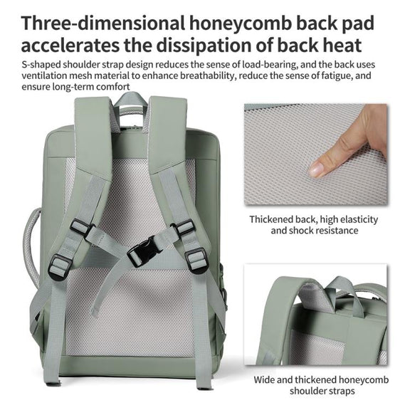 P960 Large Capacity Water Resistant Fashionable Backpack(Dark Grey)