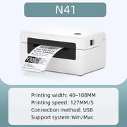 HPRT N41 Computer Version Express Electronic Waybill Printer, Plug:EU Plug(White)