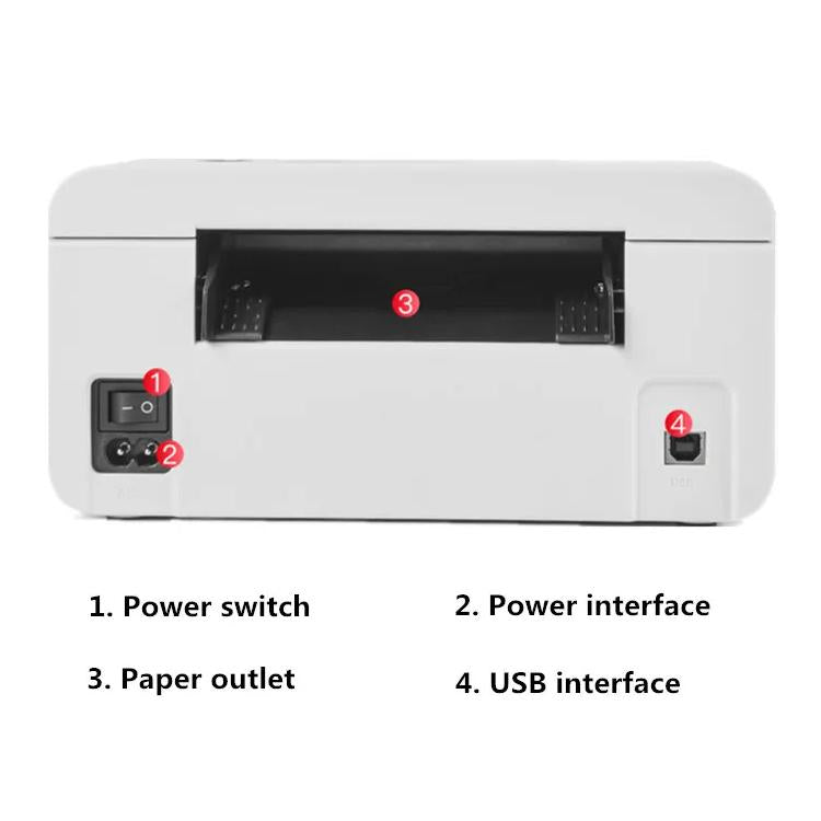 HPRT N41 Bluetooth Version Express Electronic Waybill Printer, Plug:EU Plug(White)