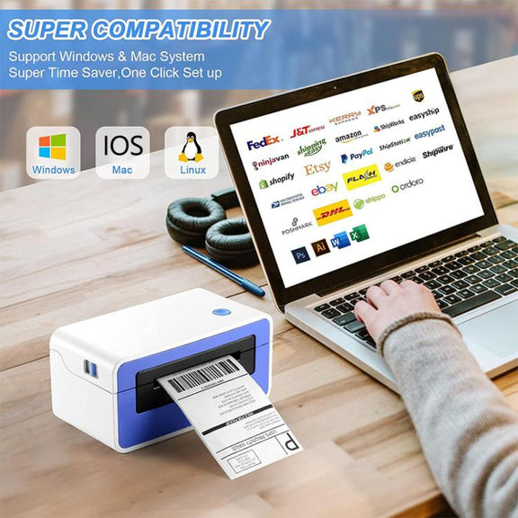 HPRT N51 Computer Version Express Electronic Waybill Printer, Plug:US Plug(White)
