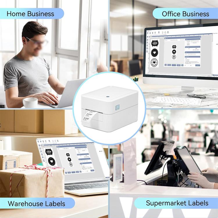 HPRT D35 Bluetooth Version Express Electronic Waybill Printer, Plug:US Plug(White)