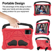 For Huawei MatePad SE 11 2024 Boxing Series Kickstand EVA Shockproof Tablet Case with Shoulder Strap(Red Black)