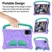 For Huawei MatePad SE 11 2024 Boxing Series Kickstand EVA Shockproof Tablet Case with Shoulder Strap(Purple Mint)