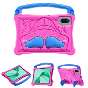 For Honor Pad X8a 11 inch Boxing Series Kickstand EVA Shockproof Tablet Case with Shoulder Strap(Rose Red Blue)