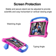 For Honor Pad X8a 11 inch Boxing Series Kickstand EVA Shockproof Tablet Case with Shoulder Strap(Rose Red Blue)