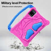 For Honor Pad X8a 11 inch Boxing Series Kickstand EVA Shockproof Tablet Case with Shoulder Strap(Rose Red Blue)