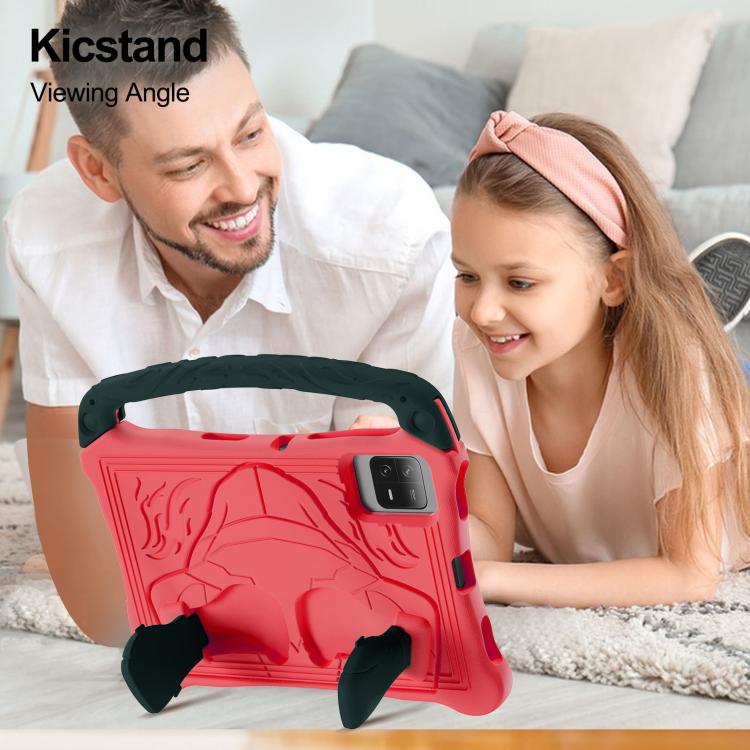 For Honor Tablet V7 11 inch Boxing Series Kickstand EVA Shockproof Tablet Case with Shoulder Strap(Red Black)