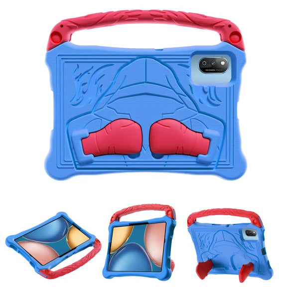For Honor Tablet V7 11 inch Boxing Series Kickstand EVA Shockproof Tablet Case with Shoulder Strap(Blue Red)