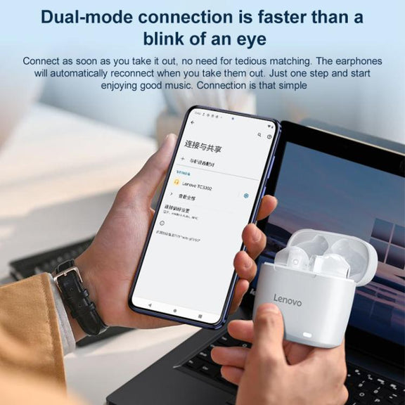 Original Lenovo TC3302 Wireless Bluetooth 5.3 Earphones(White)