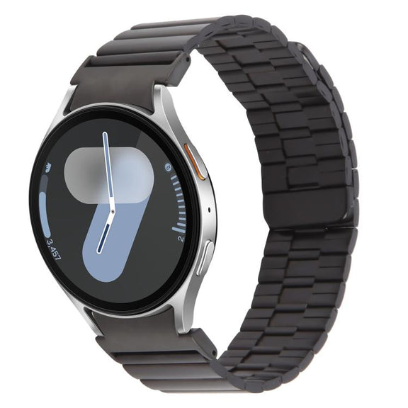 For Samsung Galaxy Watch 7 / 6 / 5 / 4 Bamboo Magnetic Quick Release Metal Watch Band(Black)