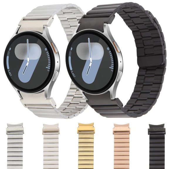 For Samsung Galaxy Watch 7 / 6 / 5 / 4 Bamboo Magnetic Quick Release Metal Watch Band(Black)