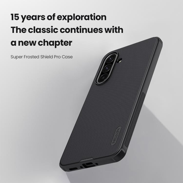 For Samsung Galaxy A36 5G NILLKIN Super Frosted Shield Pro PC + TPU Phone Case(Black)