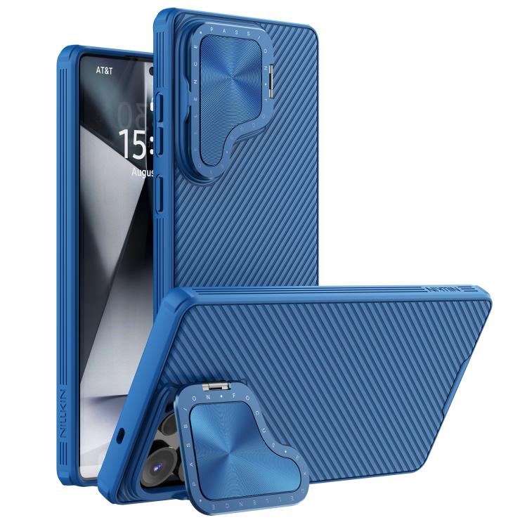 For Samsung Galaxy S25 Ultra 5G NILLKIN CamShield Prop MagSafe Magnetic PC Phone Case(Blue)
