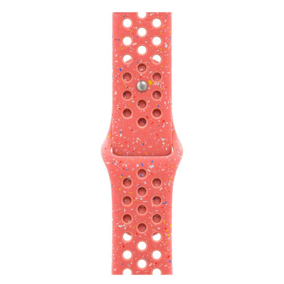 For Apple Watch 42mm / 41mm / 40mm / 38mm Coloful Silicone Watch Band(Orange Pink)