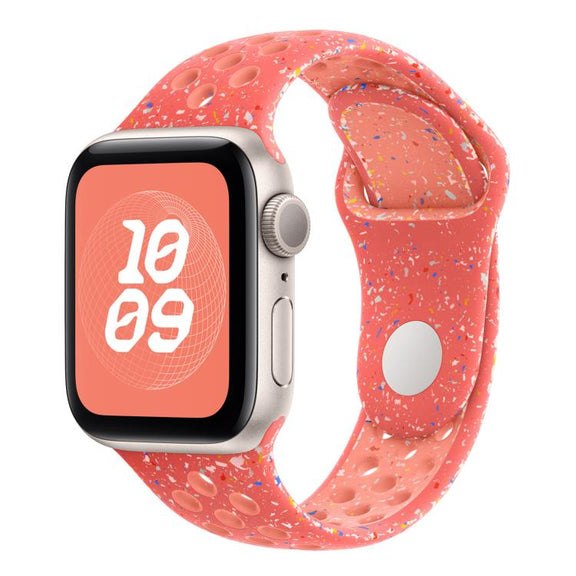 For Apple Watch 42mm / 41mm / 40mm / 38mm Coloful Silicone Watch Band(Orange Pink)